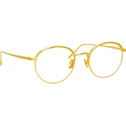 Linda Farrow - Marlon Oval Optical Glasses in Yellow Gold - LFL1076C5OPT - Linda Farrow Eyewear - Avvenice