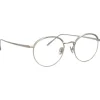 Linda Farrow - Marlon Oval Optical Glasses in White Gold - LFL1076C6OPT - Linda Farrow Eyewear - Avvenice