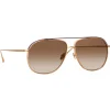 Linda Farrow - Matis Aviator Sunglasses in Rose Gold - LFL1279C3SUN - Linda Farrow Eyewear - Avvenice