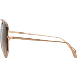 Linda Farrow - Matisse Aviator Sunglasses in Rose Gold - LFL1207C2SUN - Linda Farrow Eyewear - Avvenice