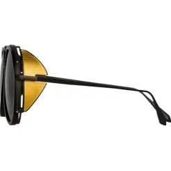 Linda Farrow - Maverick Aviator Sunglasses in Nickel (Men’s) - LFL1358C1SUN - Linda Farrow Eyewear - Avvenice