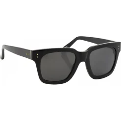 Linda Farrow - Max D-Frame Sunglasses in Black - LFL71C4SUN - Linda Farrow Eyewear - Avvenice