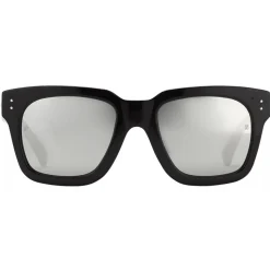 Linda Farrow - Max D-Frame Sunglasses in Black Silver - LFL71C50SUN - Linda Farrow Eyewear - Avvenice
