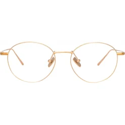 Linda Farrow - Mayne Oval Optical Glasses in Rose Gold - LF33C3OPT - Linda Farrow Eyewear - Avvenice