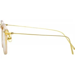 Linda Farrow - Meier A D-Frame Optical Glasses in Clear - Linda Farrow Eyewear - Avvenice