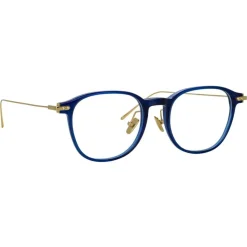 Linda Farrow - Meier D-Frame Optical Glasses in Blue - LF16C12OPT - Linda Farrow Eyewear - Avvenice