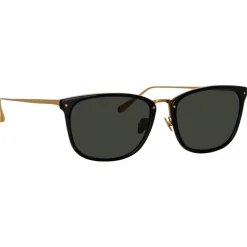 Linda Farrow - Men's Cassin D-Frame Sunglasses in Black - LFL1457C1SUN - Linda Farrow Eyewear - Avvenice