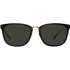 Linda Farrow - Men's Cassin D-Frame Sunglasses in Black - LFL1457C1SUN - Linda Farrow Eyewear - Avvenice