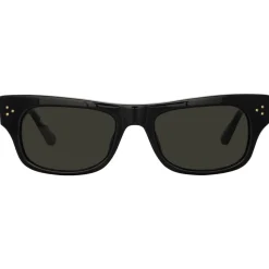 Linda Farrow - Men's Falck Rectangular Sunglasses in Black - LFL1448C1SUN - Linda Farrow Eyewear - Avvenice
