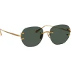 Linda Farrow - Men's Sandor Angular Sunglasses in Yellow Gold - LFL1497C2SUN - Linda Farrow Eyewear - Avvenice