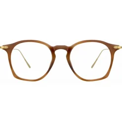 Linda Farrow - Mila A Square Optical Glasses in Horn - Linda Farrow Eyewear - Avvenice