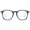 Linda Farrow - Mila Square Optical Glasses in Navy - LF52C3OPT - Linda Farrow Eyewear - Avvenice