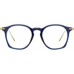 Linda Farrow - Mila Square Optical Glasses in Navy - LF52C3OPT - Linda Farrow Eyewear - Avvenice