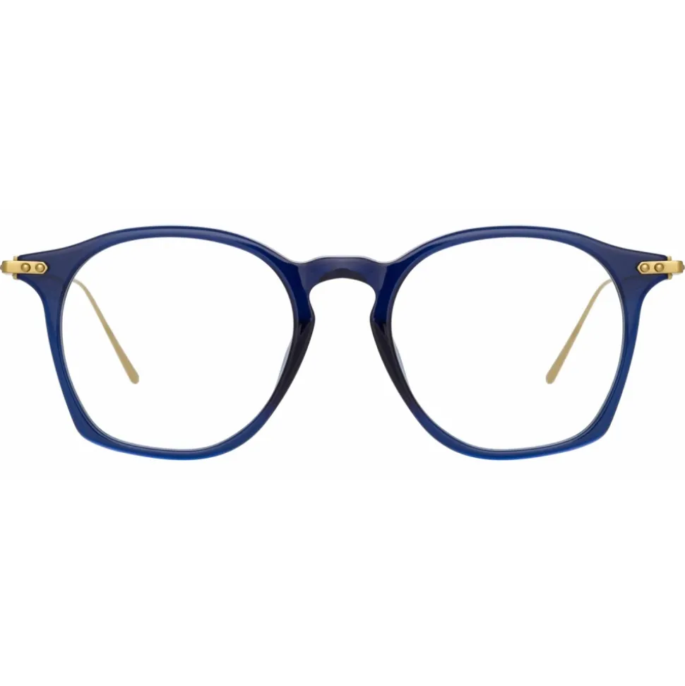 Linda Farrow - Mila Square Optical Glasses in Navy - LF52C3OPT - Linda Farrow Eyewear - Avvenice