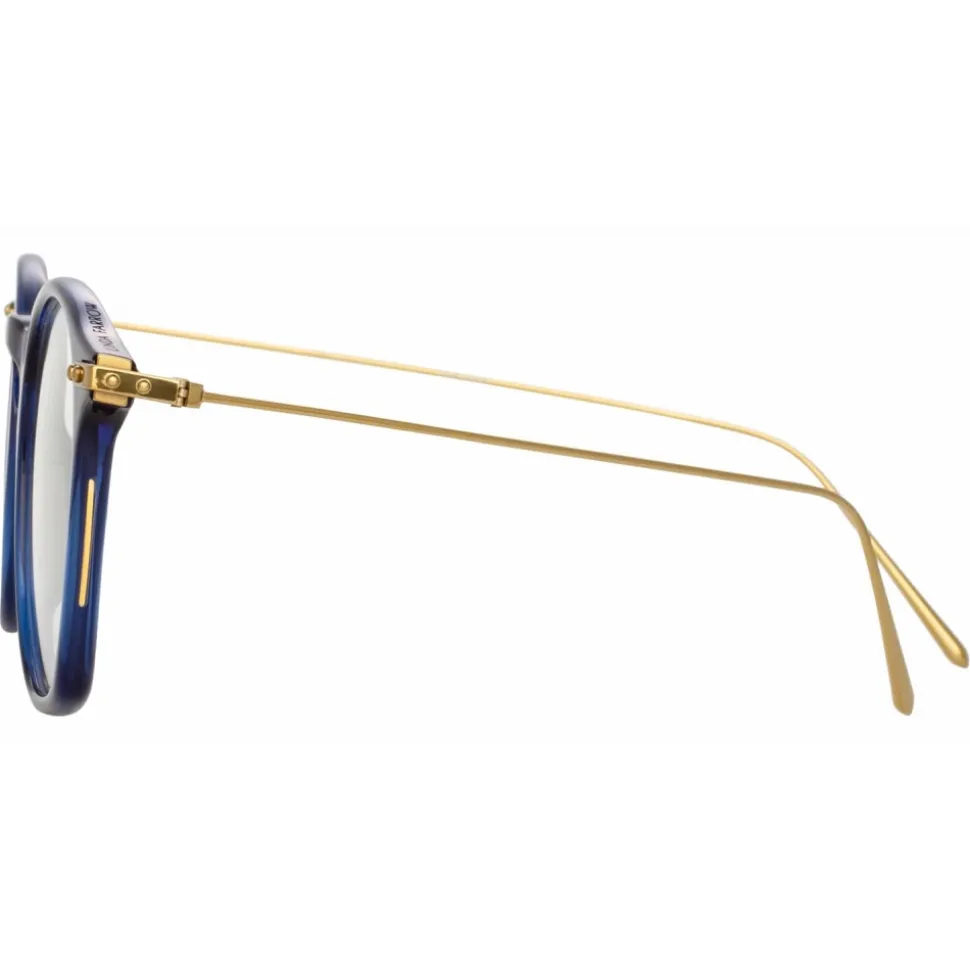 Linda Farrow - Mila Square Optical Glasses in Navy - LF52C3OPT - Linda Farrow Eyewear - Avvenice