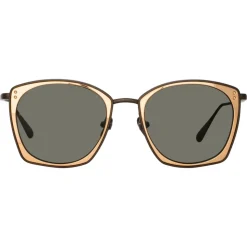 Linda Farrow - Milo Square Sunglasses in Nickel Rose Gold - LFL1338C7SUN - Linda Farrow Eyewear - Avvenice