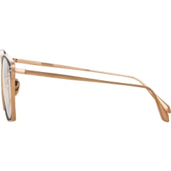 Linda Farrow - Milo Square Optical Glasses in Rose Gold - LFL1338C3OPT - Linda Farrow Eyewear - Avvenice