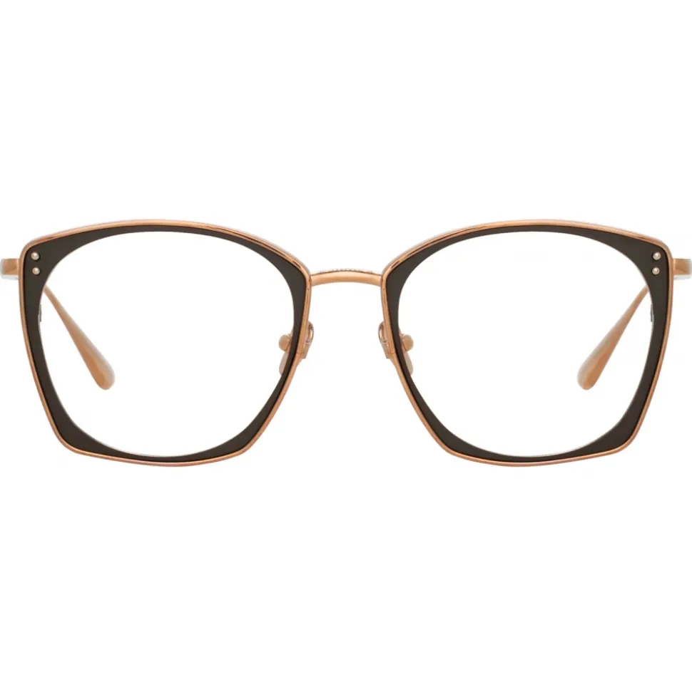 Linda Farrow - Milo Square Optical Glasses in Rose Gold - LFL1338C3OPT - Linda Farrow Eyewear - Avvenice