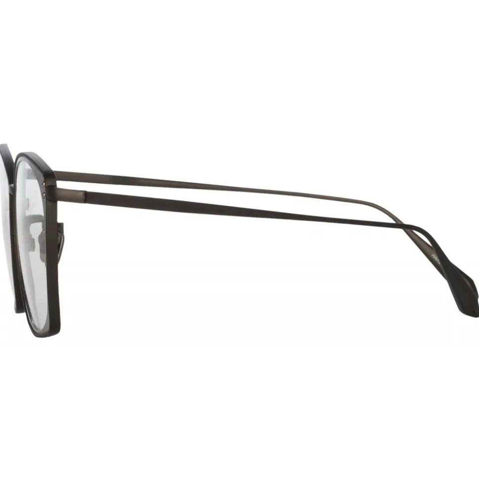 Linda Farrow - Milo Square Optical Frame in Matt Nickel - LFL1338C8OPT - Linda Farrow Eyewear - Avvenice