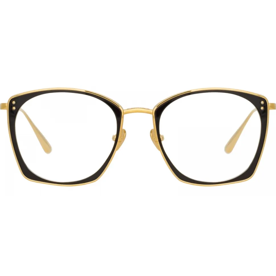 Linda Farrow - Milo Square Optical Glasses in Yellow Gold - LFL1338C1OPT - Linda Farrow Eyewear - Avvenice