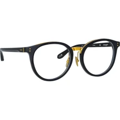 Linda Farrow - Morgan Oval Optical Glasses in Black - LFL1366C3OPT - Linda Farrow Eyewear - Avvenice