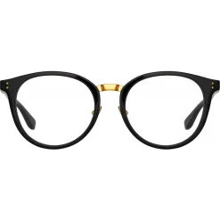 Linda Farrow - Morgan Oval Optical Glasses in Black - LFL1366C3OPT - Linda Farrow Eyewear - Avvenice