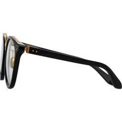 Linda Farrow - Morgan Oval Optical Glasses in Black - LFL1366C3OPT - Linda Farrow Eyewear - Avvenice