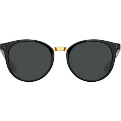 Linda Farrow - Morgan Oval Sunglasses in Black - LFL1366C1SUN - Linda Farrow Eyewear - Avvenice