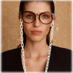 Linda Farrow - Morgan Oval Optical Glasses in Tortoiseshell - LFL1366C4OPT - Linda Farrow Eyewear - Avvenice