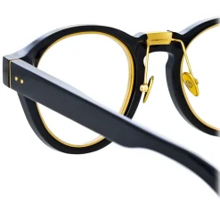 Linda Farrow - Morris Oval Optical Glasses in Black - LFL1381AC1OPT - Linda Farrow Eyewear - Avvenice