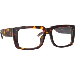 Linda Farrow - Morrison Rectangular Optical Glasses in Tortoiseshell - LFL1027C6OPT - Linda Farrow Eyewear - Avvenice