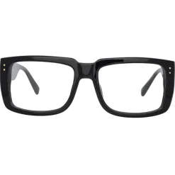Linda Farrow - Morrison Rectangular Optical Glasses in Black - LFL1027C5OPT - Linda Farrow Eyewear - Avvenice