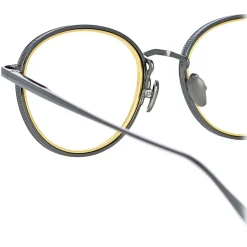 Linda Farrow - Moss Oval Optical Glasses in Nickel - LFL1227C4OPT - Linda Farrow Eyewear - Avvenice