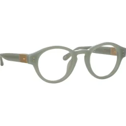 Linda Farrow - Musa Oval Optical Frame in Steel - LFL1447C3OPT - Linda Farrow Eyewear - Avvenice