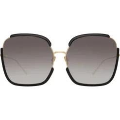 Linda Farrow - Natalia Oversized Sunglasses in Black - LFL1210C1SUN - Linda Farrow Eyewear - Avvenice