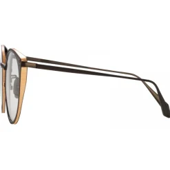 Linda Farrow - Neusa Oval Optical Glasses in Nickel - LFL1420C2OPT - Linda Farrow Eyewear - Avvenice