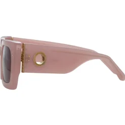 Linda Farrow - Nieve Rectangular Sunglasses in Lilac - LFL1297C8SUN - Linda Farrow Eyewear - Avvenice