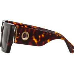 Linda Farrow - Nieve Rectangular Sunglasses in Tortoiseshell - LFL1297C2SUN - Linda Farrow Eyewear - Avvenice