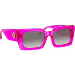 Linda Farrow - Nieve Rectangular Sunglasses in Fuchsia - LFL1297C4SUN - Linda Farrow Eyewear - Avvenice