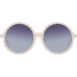 Linda Farrow - Nova Round Sunglasses in Cream - LFL1354C4SUN - Linda Farrow Eyewear - Avvenice