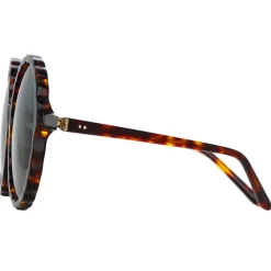 Linda Farrow - Nova Round Sunglasses in Tortoiseshell - LFL1354C2SUN - Linda Farrow Eyewear - Avvenice