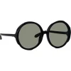 Linda Farrow - Otavia Oversized Sunglasses in Black - LFL1356C1SUN - Linda Farrow Eyewear - Avvenice