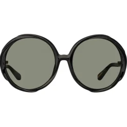 Linda Farrow - Otavia Oversized Sunglasses in Black - LFL1356C1SUN - Linda Farrow Eyewear - Avvenice
