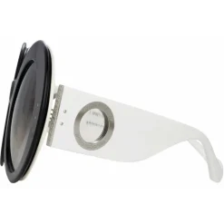 Linda Farrow - Paco Rabanne Donyale Oversized Sunglasses in Black White - LFL1120C5SUN - Linda Farrow Eyewear - Avvenice