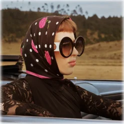 Linda Farrow - Paco Rabanne Donyale Oversized Sunglasses in Black White - LFL1120C5SUN - Linda Farrow Eyewear - Avvenice