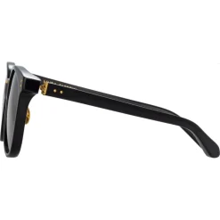 Linda Farrow - Palla D-Frame Sunglasses in Black - LFL1277C1SUN - Linda Farrow Eyewear - Avvenice