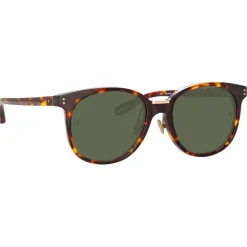 Linda Farrow - Palla D-Frame Sunglasses in Tortoiseshell - LFL1277C2SUN - Linda Farrow Eyewear - Avvenice