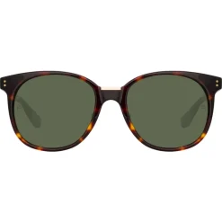 Linda Farrow - Palla D-Frame Sunglasses in Tortoiseshell - LFL1277C2SUN - Linda Farrow Eyewear - Avvenice