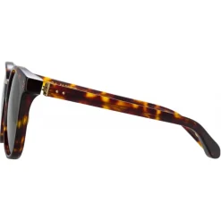 Linda Farrow - Palla D-Frame Sunglasses in Tortoiseshell - LFL1277C2SUN - Linda Farrow Eyewear - Avvenice