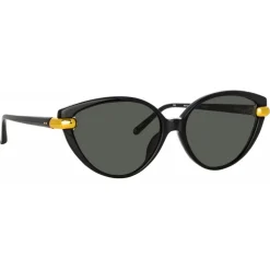 Linda Farrow - Palm Cat Eye Sunglasses in Black - LFL1211C1SUN - Linda Farrow Eyewear - Avvenice